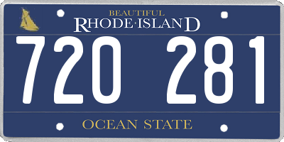 RI license plate 720281