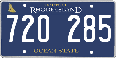 RI license plate 720285