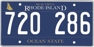RI license plate 720286
