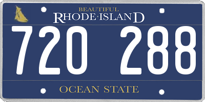 RI license plate 720288
