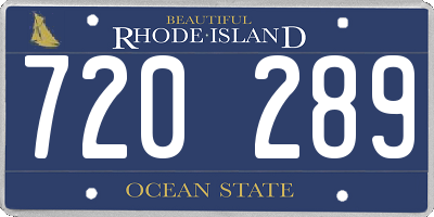 RI license plate 720289
