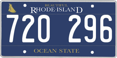 RI license plate 720296