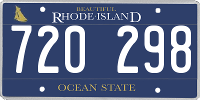 RI license plate 720298