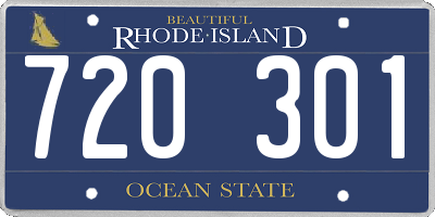 RI license plate 720301