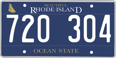 RI license plate 720304