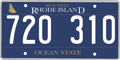 RI license plate 720310