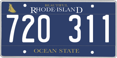 RI license plate 720311