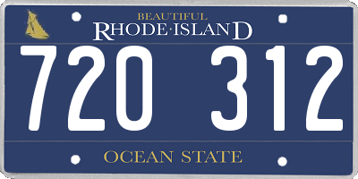 RI license plate 720312