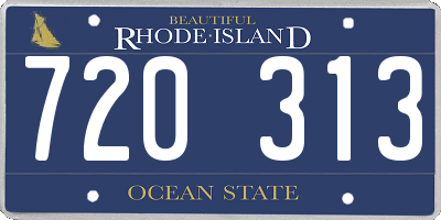 RI license plate 720313