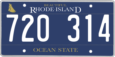 RI license plate 720314
