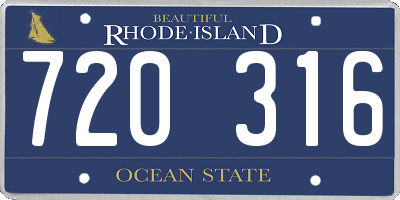 RI license plate 720316