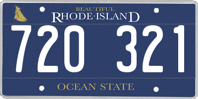 RI license plate 720321