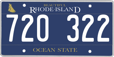 RI license plate 720322