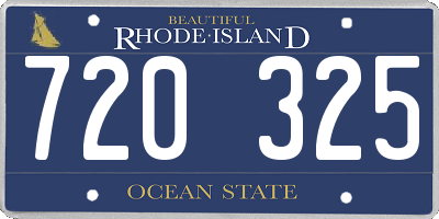 RI license plate 720325