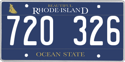 RI license plate 720326