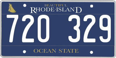 RI license plate 720329