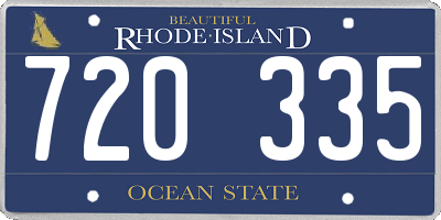 RI license plate 720335