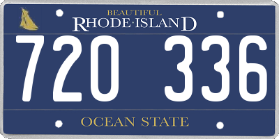 RI license plate 720336