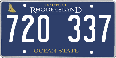 RI license plate 720337