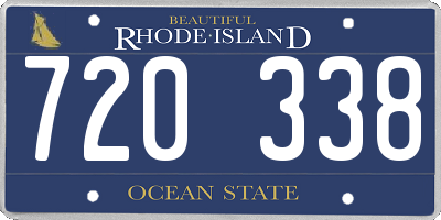 RI license plate 720338