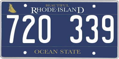 RI license plate 720339