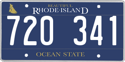 RI license plate 720341