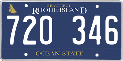 RI license plate 720346
