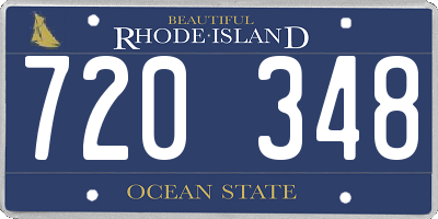 RI license plate 720348