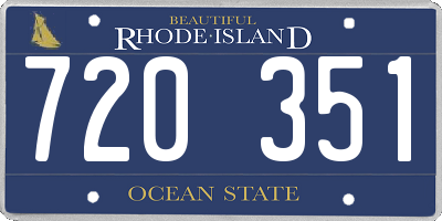 RI license plate 720351