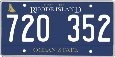 RI license plate 720352