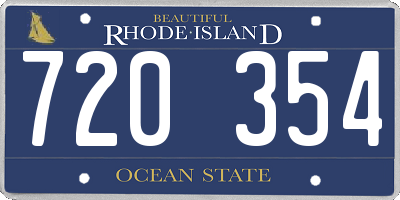 RI license plate 720354
