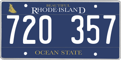 RI license plate 720357