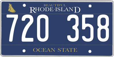 RI license plate 720358
