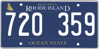 RI license plate 720359