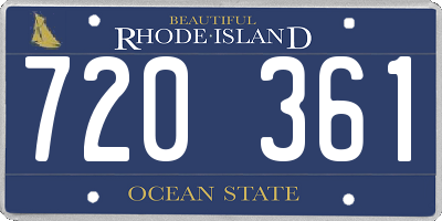RI license plate 720361