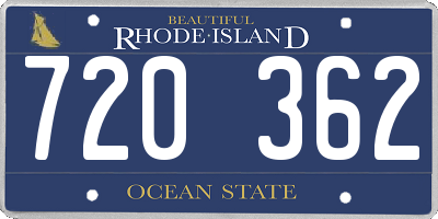 RI license plate 720362