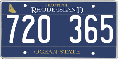 RI license plate 720365