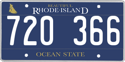 RI license plate 720366