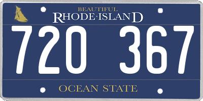 RI license plate 720367