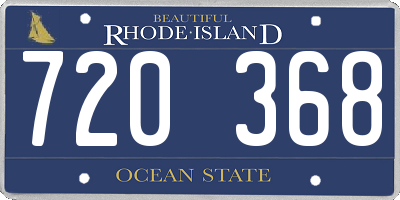 RI license plate 720368