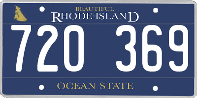 RI license plate 720369