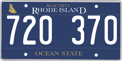 RI license plate 720370