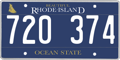 RI license plate 720374