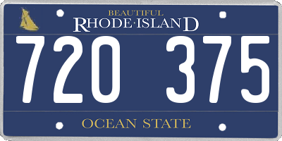RI license plate 720375