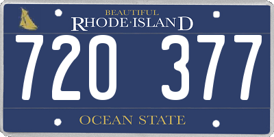 RI license plate 720377