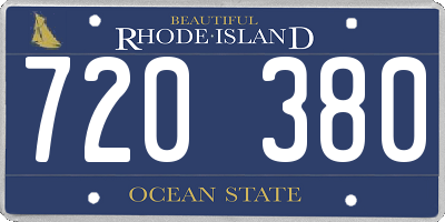 RI license plate 720380