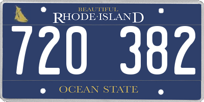 RI license plate 720382