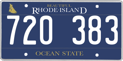 RI license plate 720383
