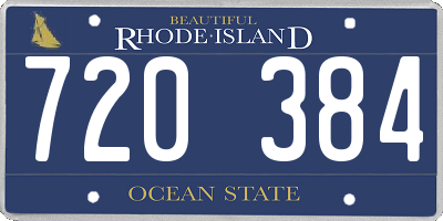 RI license plate 720384