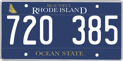 RI license plate 720385